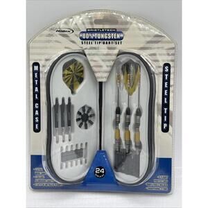 Dart Set Halex 22 Gram Bristletech Steel Tip Set Metal Case 80% Tungsten New